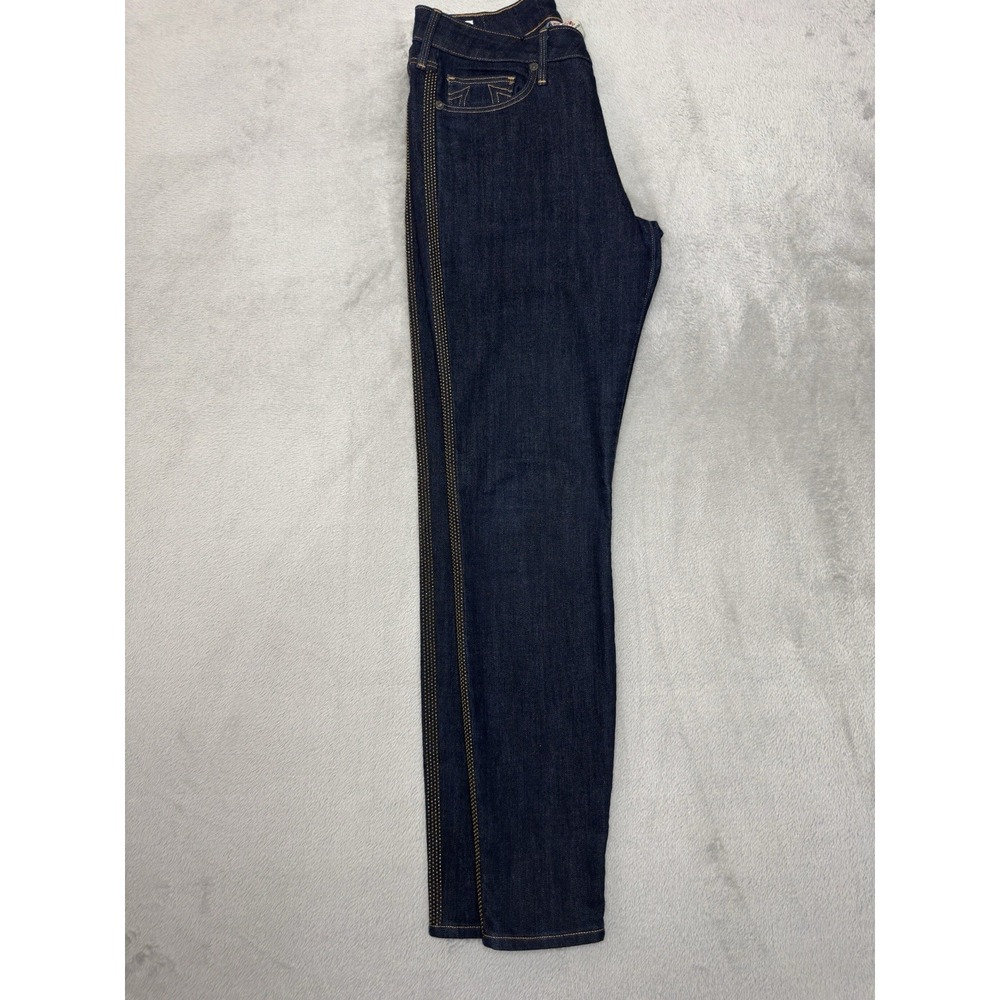 True Religion Slim Mid Rise Jeans Women's 29x29 Dark Wash Studded Side USA - Picture 12 of 12